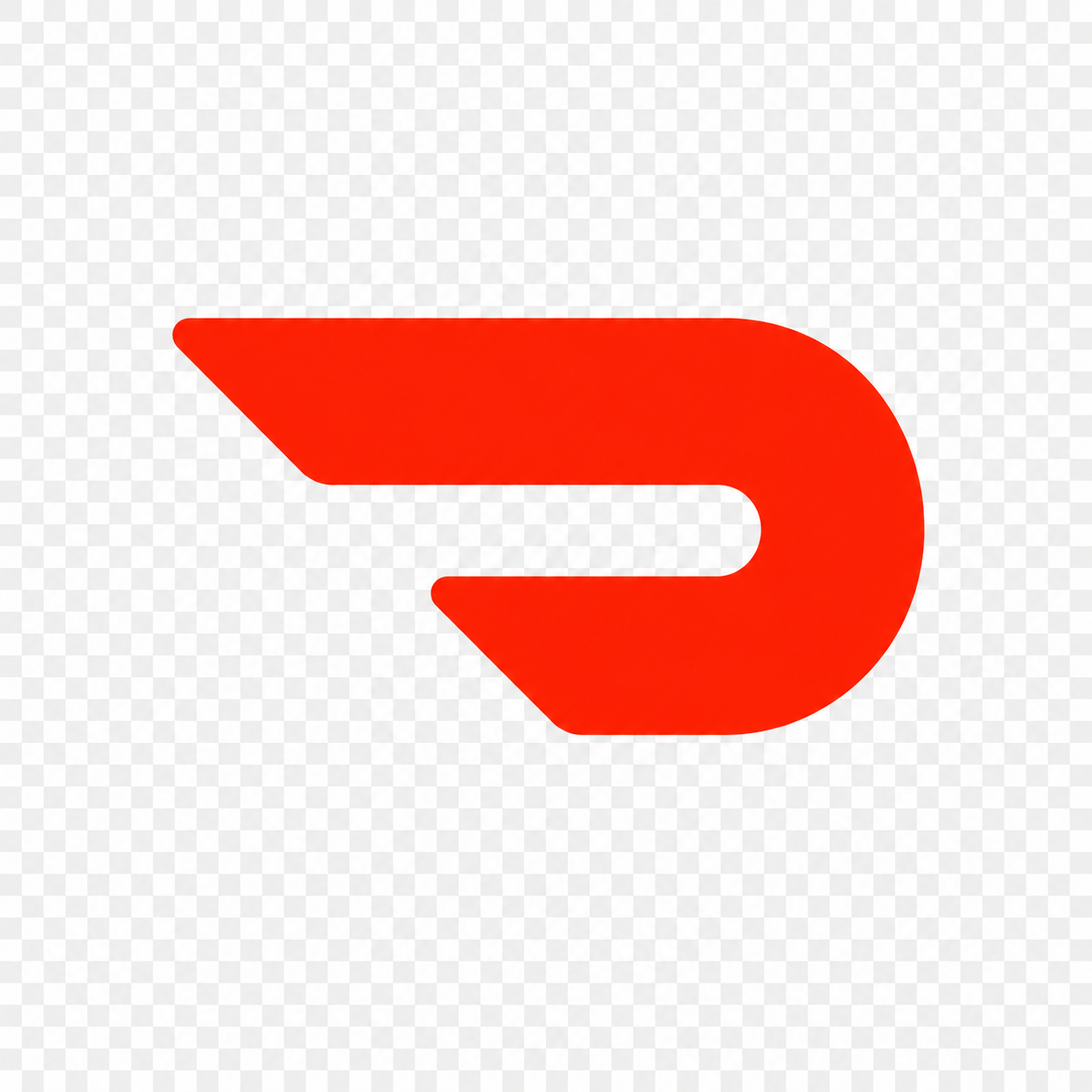 DoorDash Icon in Vibrant Blue on White Background