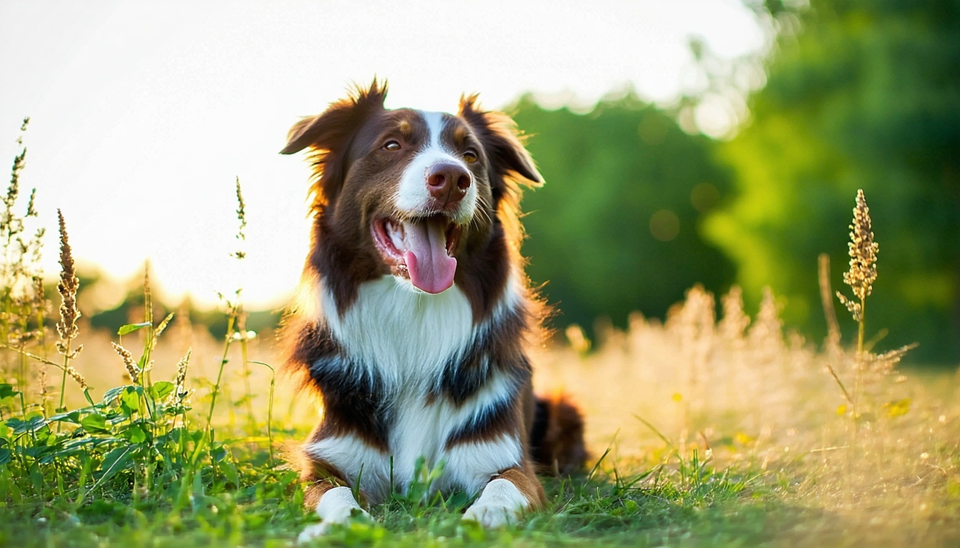 A happy dog enjoying summer outdoors, free from ti